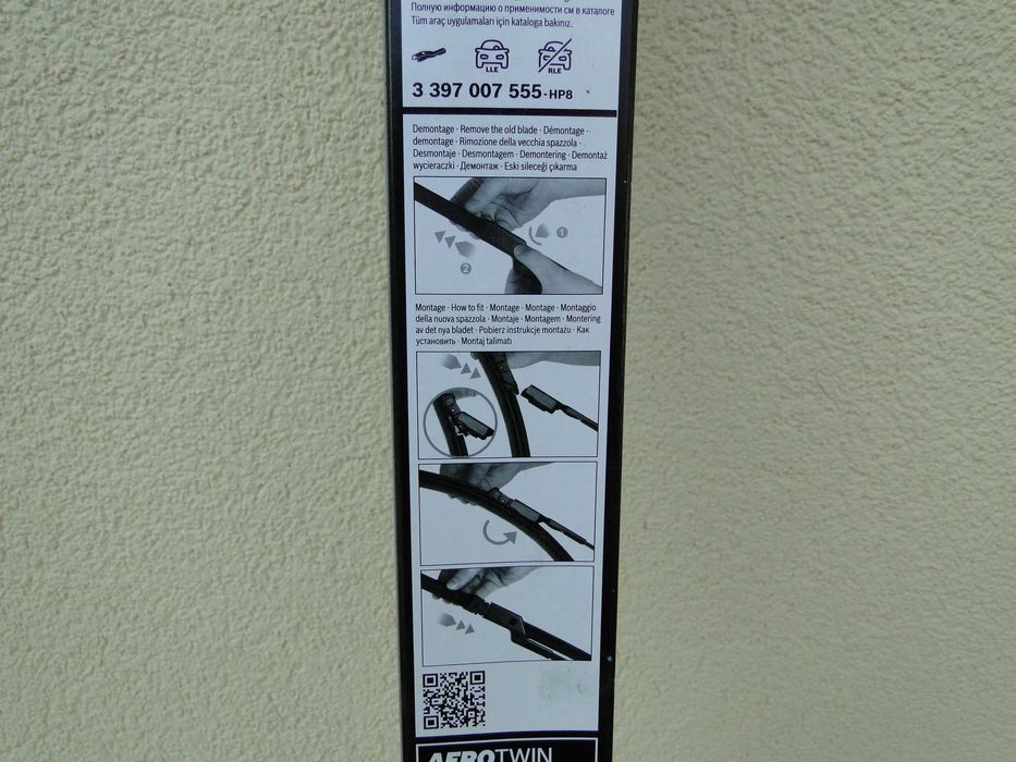 Bosch AeroTwin A555S, Zestaw wycieraczek 600/400mm, Nowe