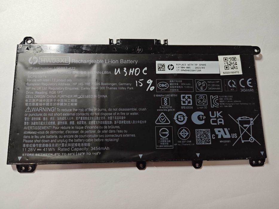 аккумуляторы HP HW03XL HT03XL BI03XL TF03XL