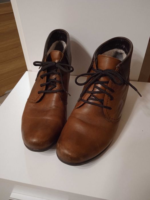 botki, Remonte, buty damskie, skóra, ocieplane, szersze