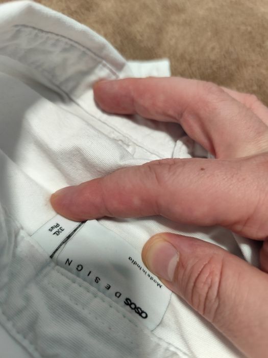 ASOS DESIGN biała koszula męska 3XL Plus, długi rękaw