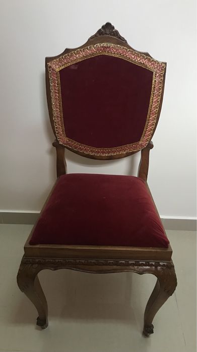 Penteadeira madeira vintage + cadeiras