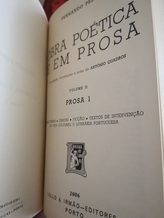 Fernando Pessoa - 3 volumes NOVOS, papel bíblia