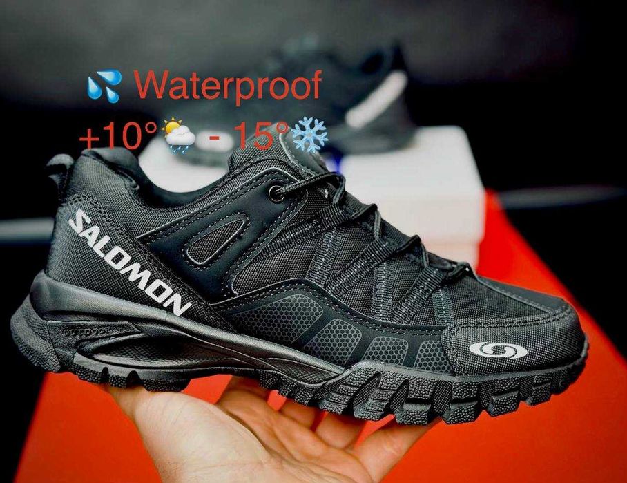 Кроссовки Salomon waterproof не промокают, красовки Саламон Соломон