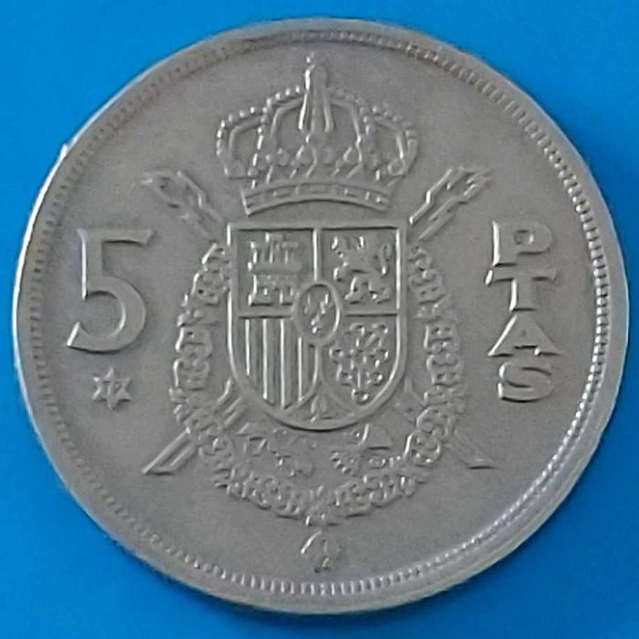 5 Pesetas de 1975 com *79* na estrela