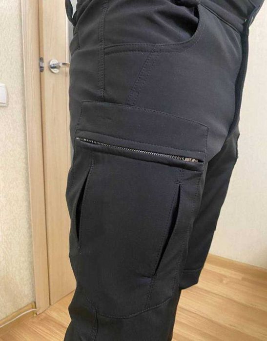 Штани софтшел чорні L