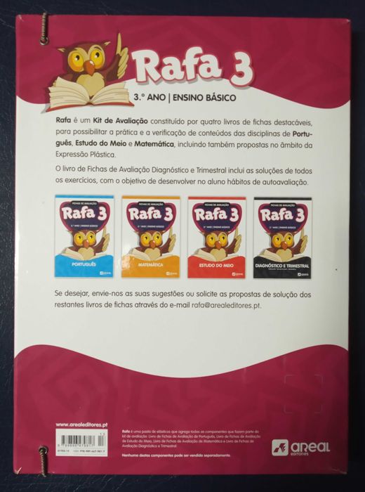 4 Livros de Fichas Apoio 3º Ano 'Rafa 3'