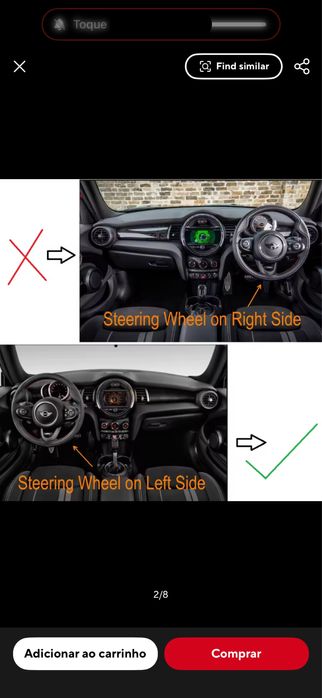 Capa Espelho em Carbono Real Mini F54/F55/F56/F57/F60 2019+