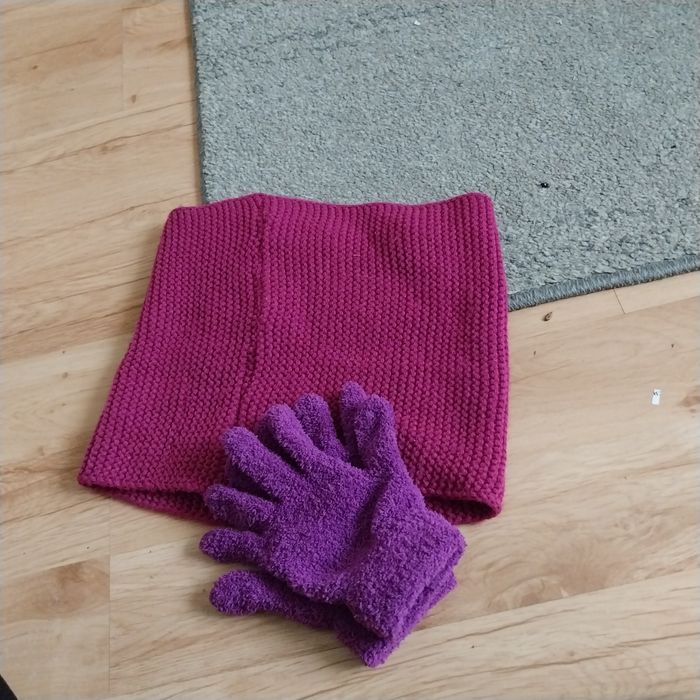 Rękawiczki i komin damski nowy