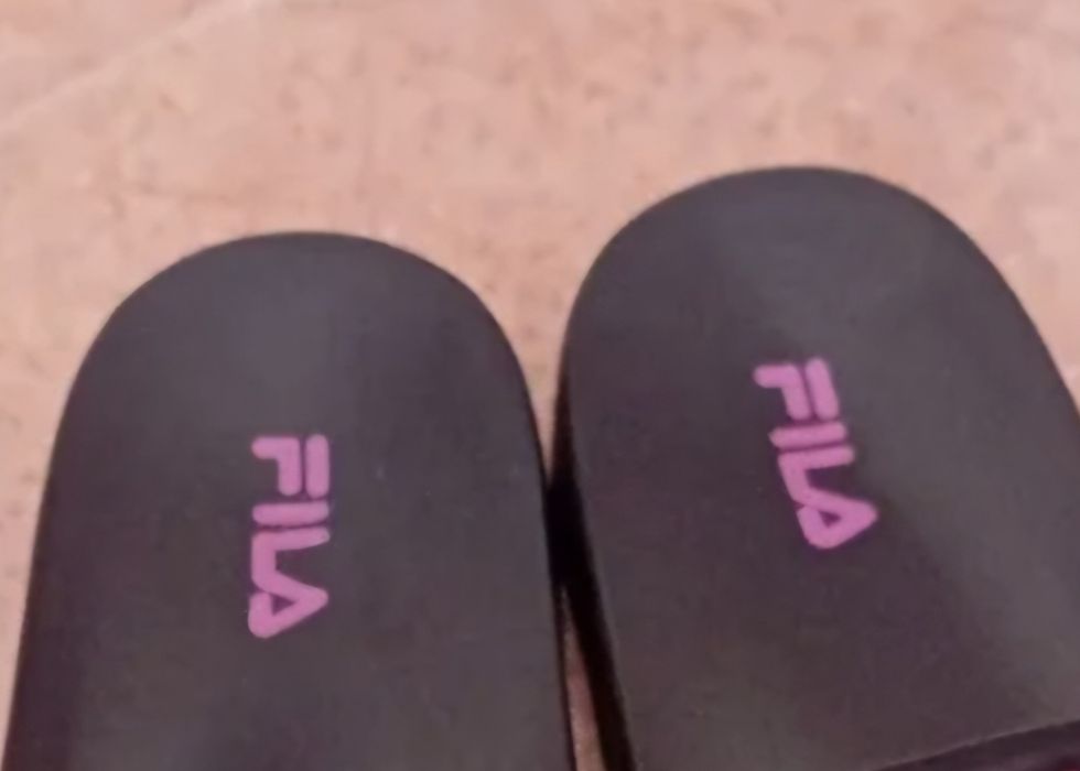 Chinelos Slide FILA Mulher – Pretos e Rosa  (Novos): Tam 39