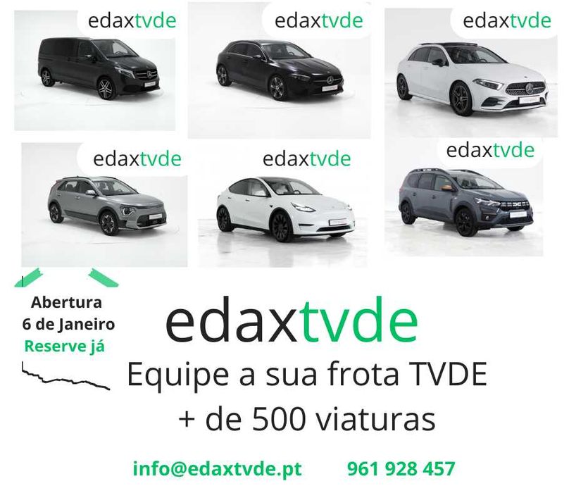 Alugo viaturas para frota TVDE