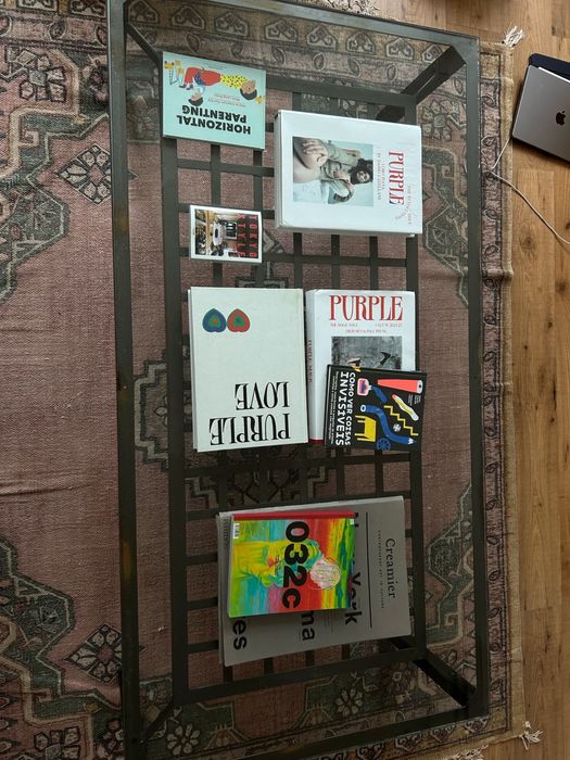 Mesa sala estar ferro e vidro