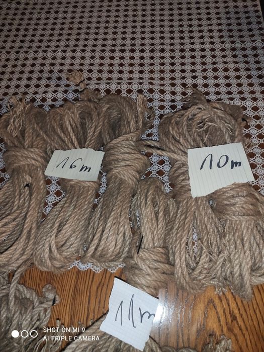 Sznurek jutowy 8mm  50 gr /mb