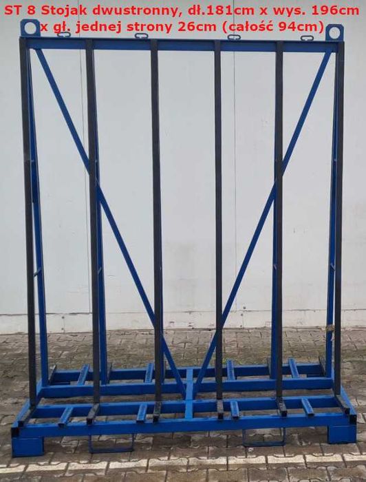 Stojak do szkła (do transportu i magazynowania) ze stali lakierowanej