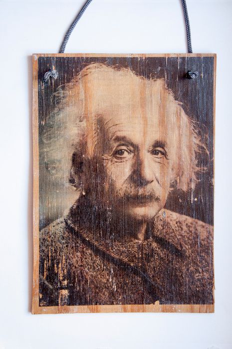 Albert Einstein ozdoba drewniana Fizyka