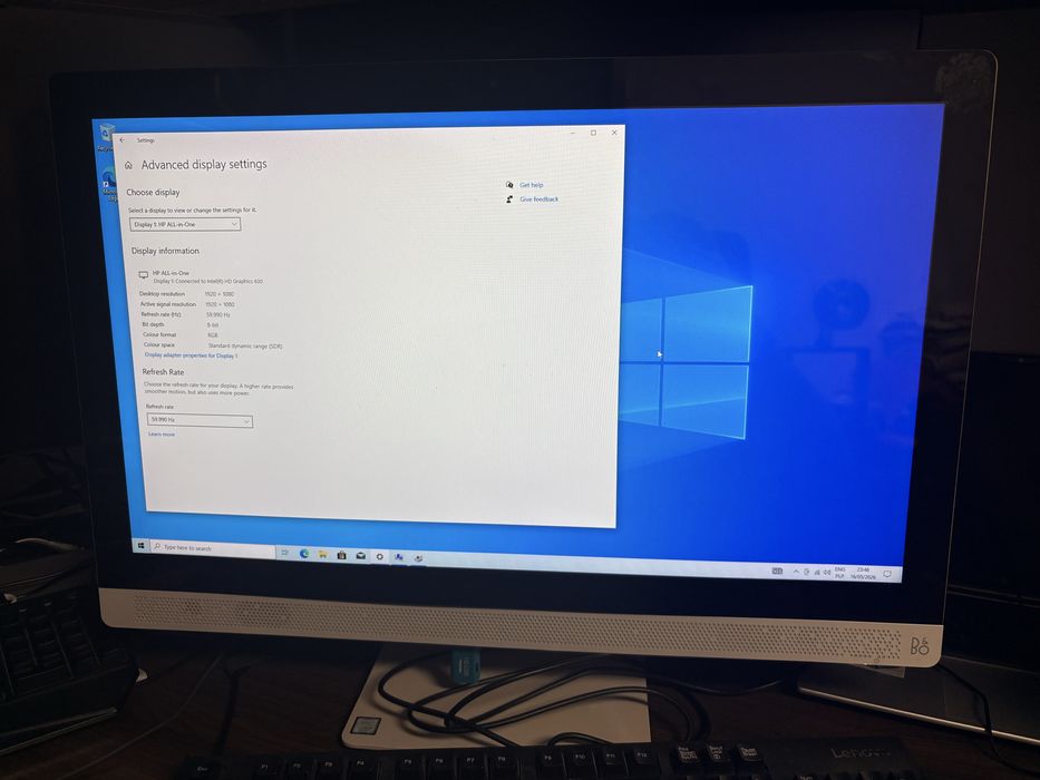komputer hp all-in-one 24” i5 16Gb 1Tb