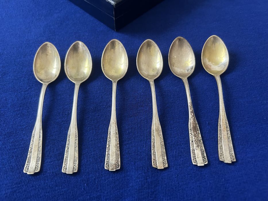 Srebrne sztućce wschodni łyżeczki do kawy