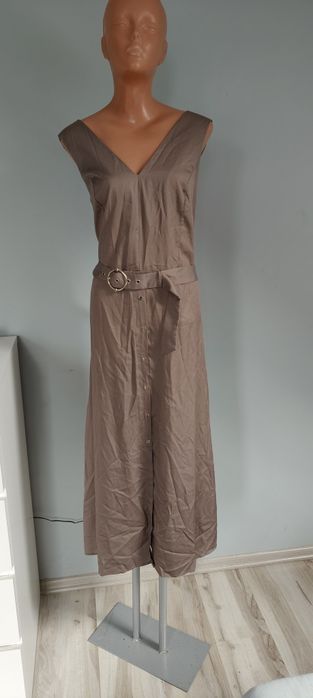42 XL L 40 mohito sukienka szmizjerka rozpinana z paskiem sztuczny jed