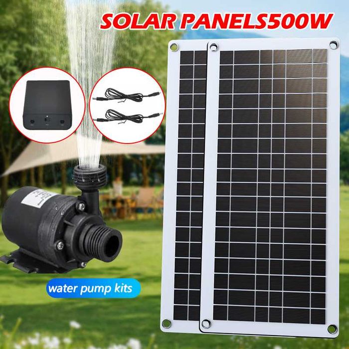 Kit profissional de bomba de água solar 500W  800L/h