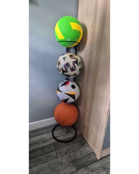 Regał Stojak Organizer na Piłki Metalowy do Pokoju, Garażu