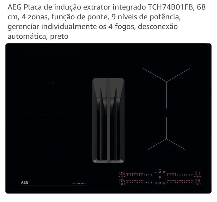 Vidro placa induçao AEG TCH74B01FB