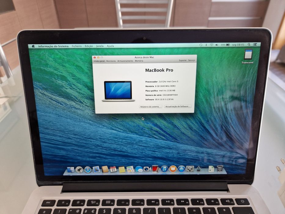 MacBook Pro A1502 Silver Core i564584753216001124