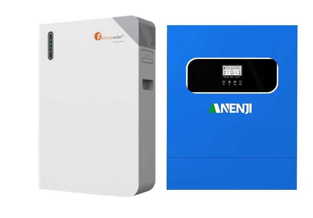 гібридна система на 11квт з інвертором Anenji  та АКБ Felicity на 5квт