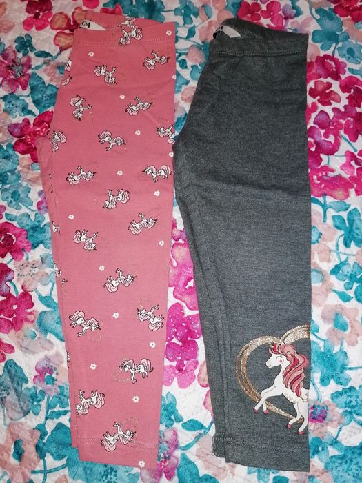 Conjunto de 2 leggings cardadas, unicórnio