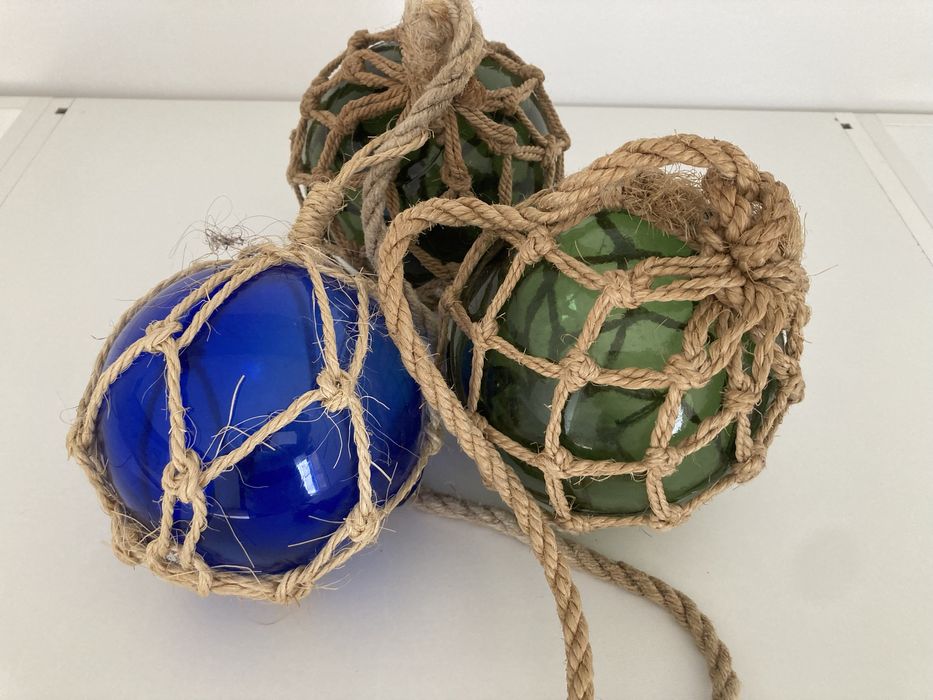 Antigas boias de pesca em vidro