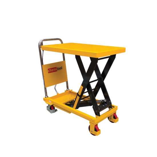 Mesa Bancada elevatória Hidráulica capac. 800 Kg elevação 1000 mm