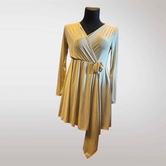 Sukienka Krótka Wiosenna Beżowy