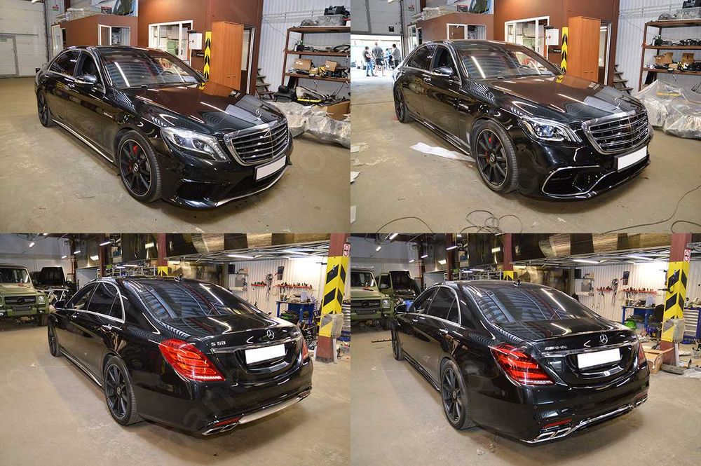 Комплект рестайлинга на Mercedes-Benz S-Class W222 стиль S63 AMG