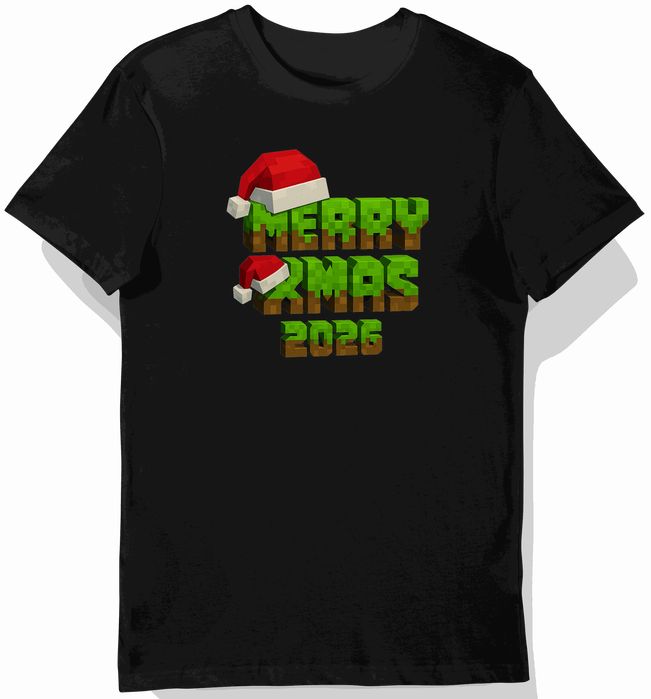 Koszulka dziecięca czarna Steve i minecraft prezent święta 152