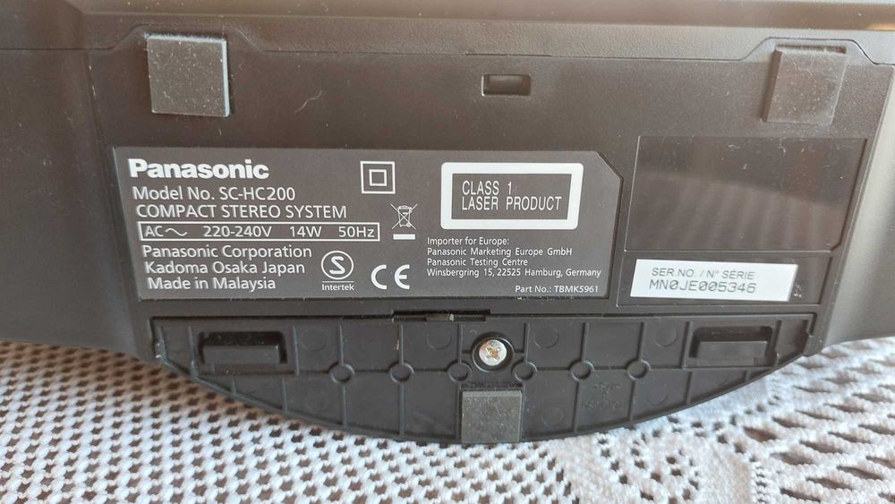 Radio Panasonic SC-HC 200 z CD, USB i pilotem - jak nowe
