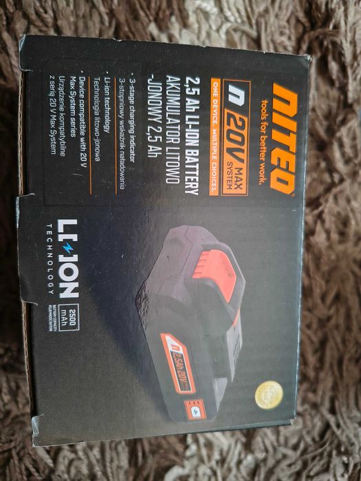Akumulator Li-Ion Tools 20 V 2,5 Ah
