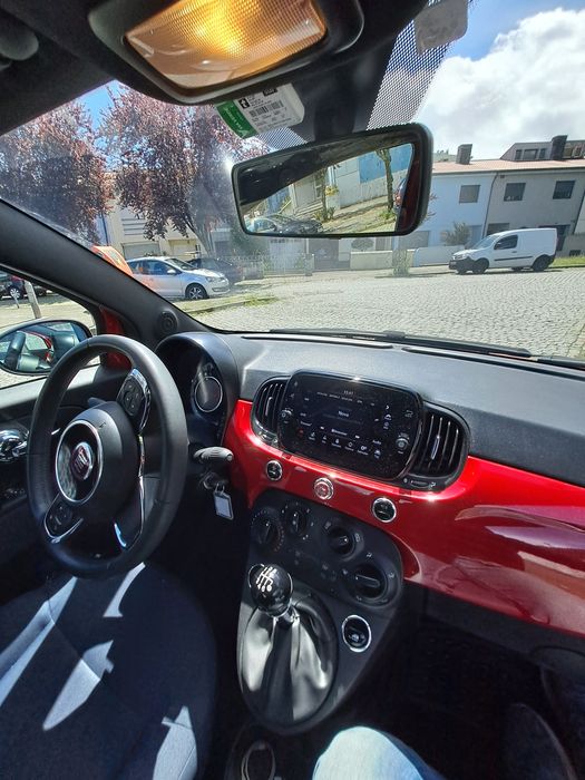 Fiat 500 Hybrid Red