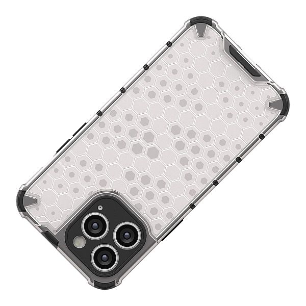 Honeycomb etui iPhone 14 Pro Max pancerny hybrydowy pokrowiec niebiesk