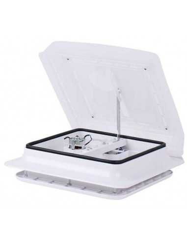 Clarabóia Carbest branca c/ventilador(28×28)(Autocaravana / Campervan)