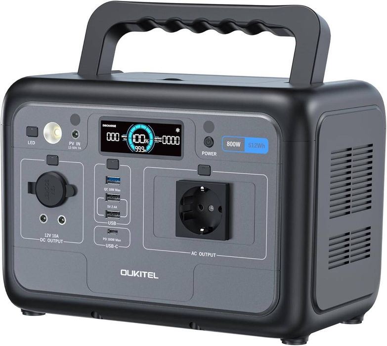 Зарядна станція OUKITEL P800E 512Wh  800Вт (1600Вт пікова) LiFePO4