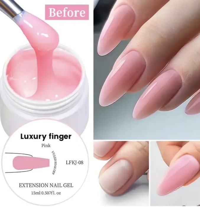 15 мл. Гель - Luxure fingure - для нарощування нігтів