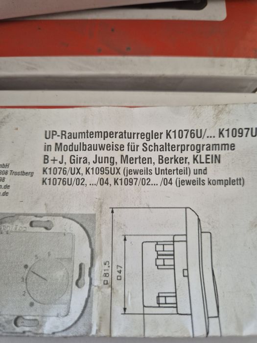 Rozdzielacz, siłowniki, termostat