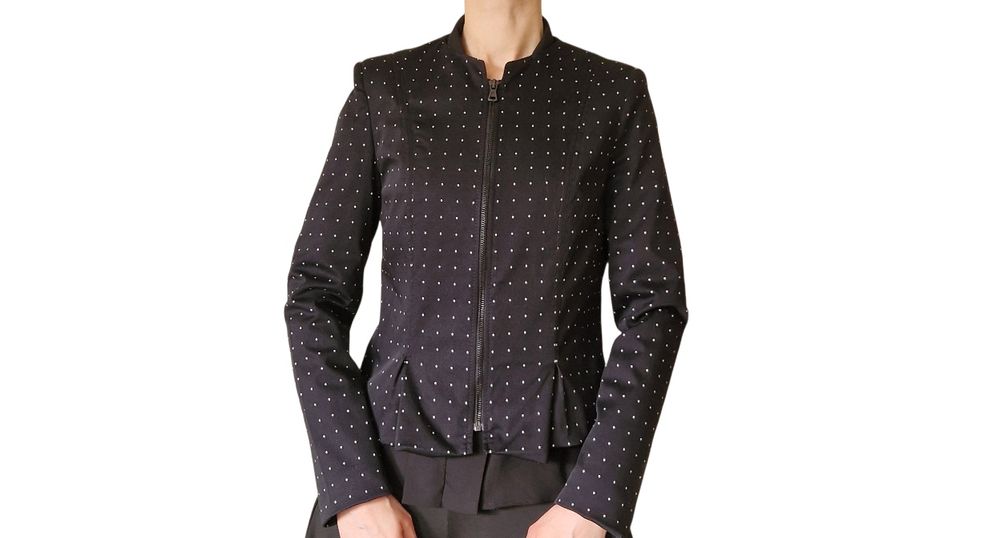 Dwuczęściowy Kostium garnitur Alba Moda w romby kropki