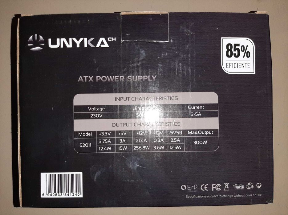 UNYKA ATX 300W Power Supply64283966937347122