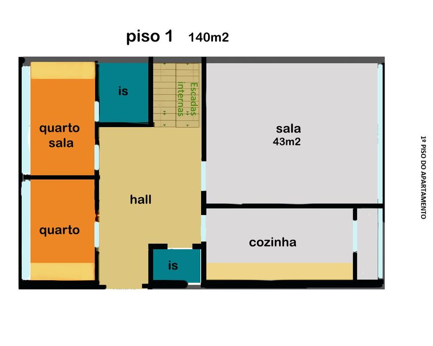 Apartamento duplex T5 panorâmico