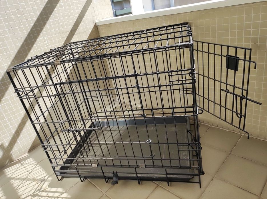 Jaula metálica dobrável para cão