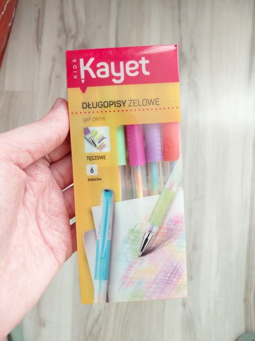 Dwukolorowe długopisy żelowe