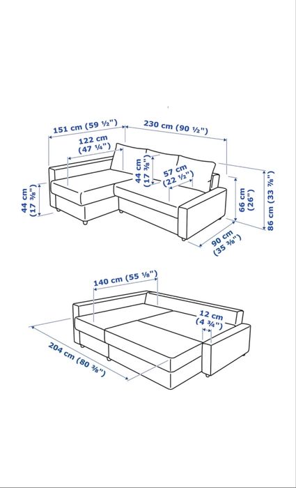 Sofá-cama IKEA FRIHETEN L-shape