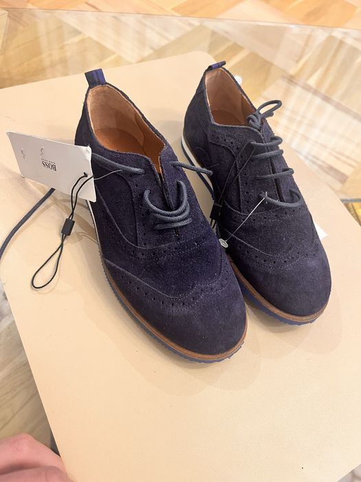 Нові замшеві туфлі броги Hugo Boss (K.I.D.S.), розмір 33 оригінал (21см)
