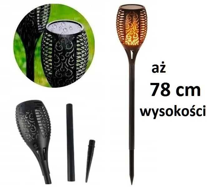 6x DUŻA lampa CAŁOROCZNA solarna ogrodowa,lampki LED do ogrodu stojące