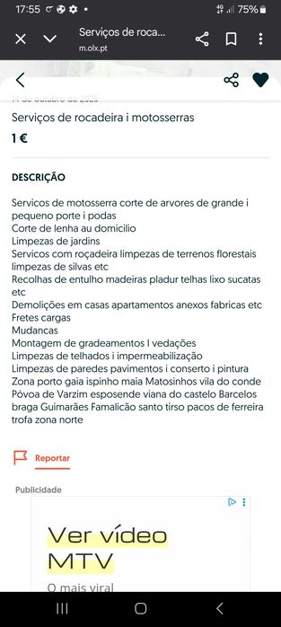 Vedações jardins limpeza de terrenos