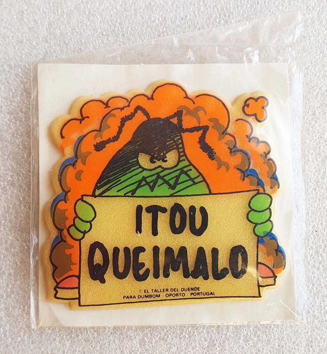 3 Antigos Autocolantes ~ "TOU" ~ Almofadados ~ Brindes Anos 80 ~ #3